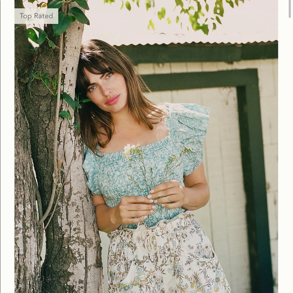 NWT Love the Label Anthropologie Ruffle Top